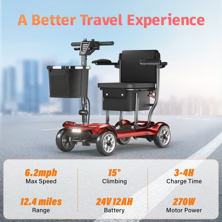 Foldable mobility scooter