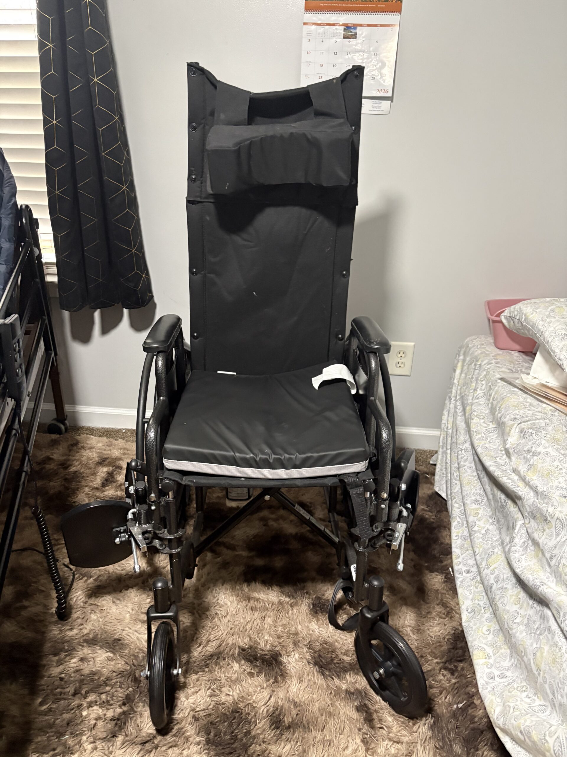 Medline Reclining Wheelchair with Headrest
