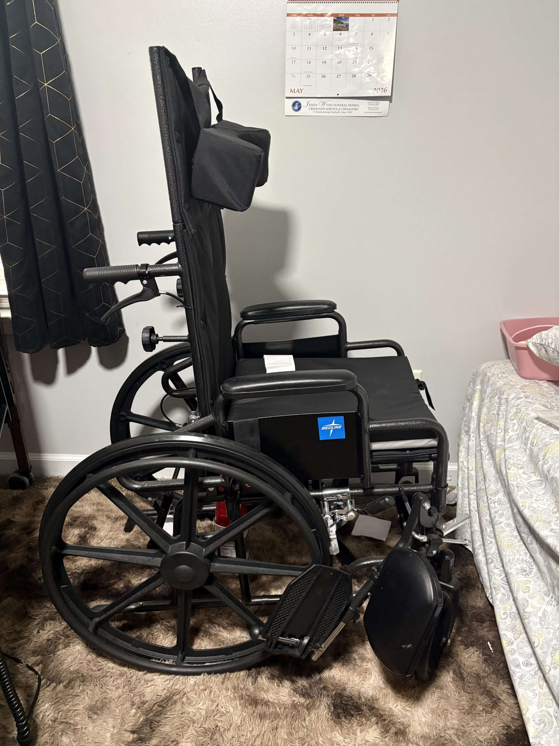Medline Reclining Wheelchair with Headrest